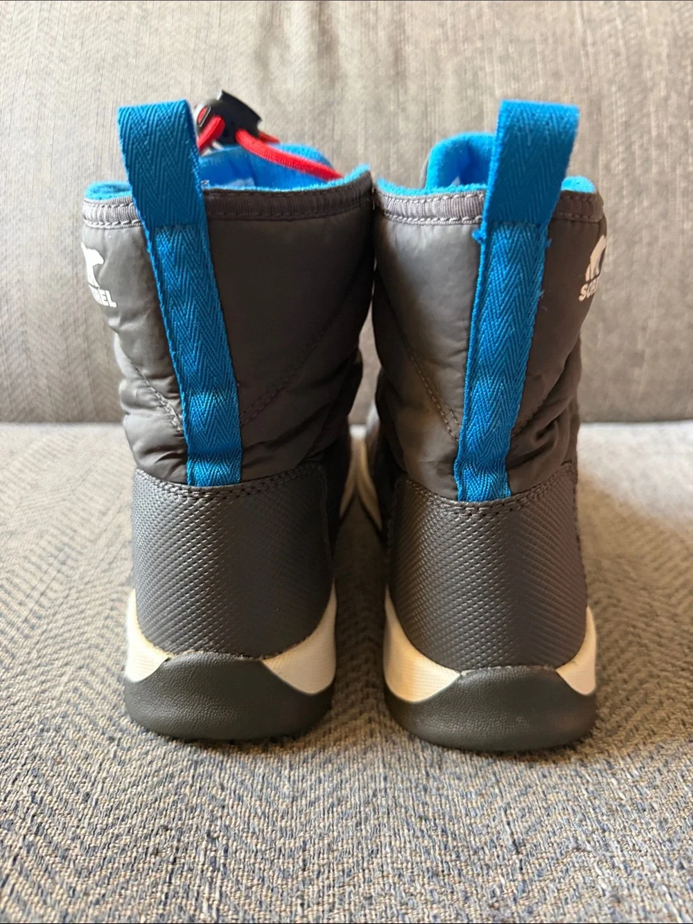 Sorel Youth Whitney Ii Short Lace Wp Boots Child Gray Snow Boots Shoes Size: 4